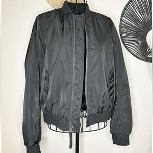 Black bomber jacket